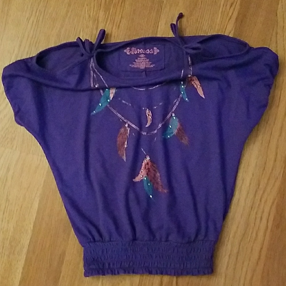 Girls Mudd cold shoulder top size 6X